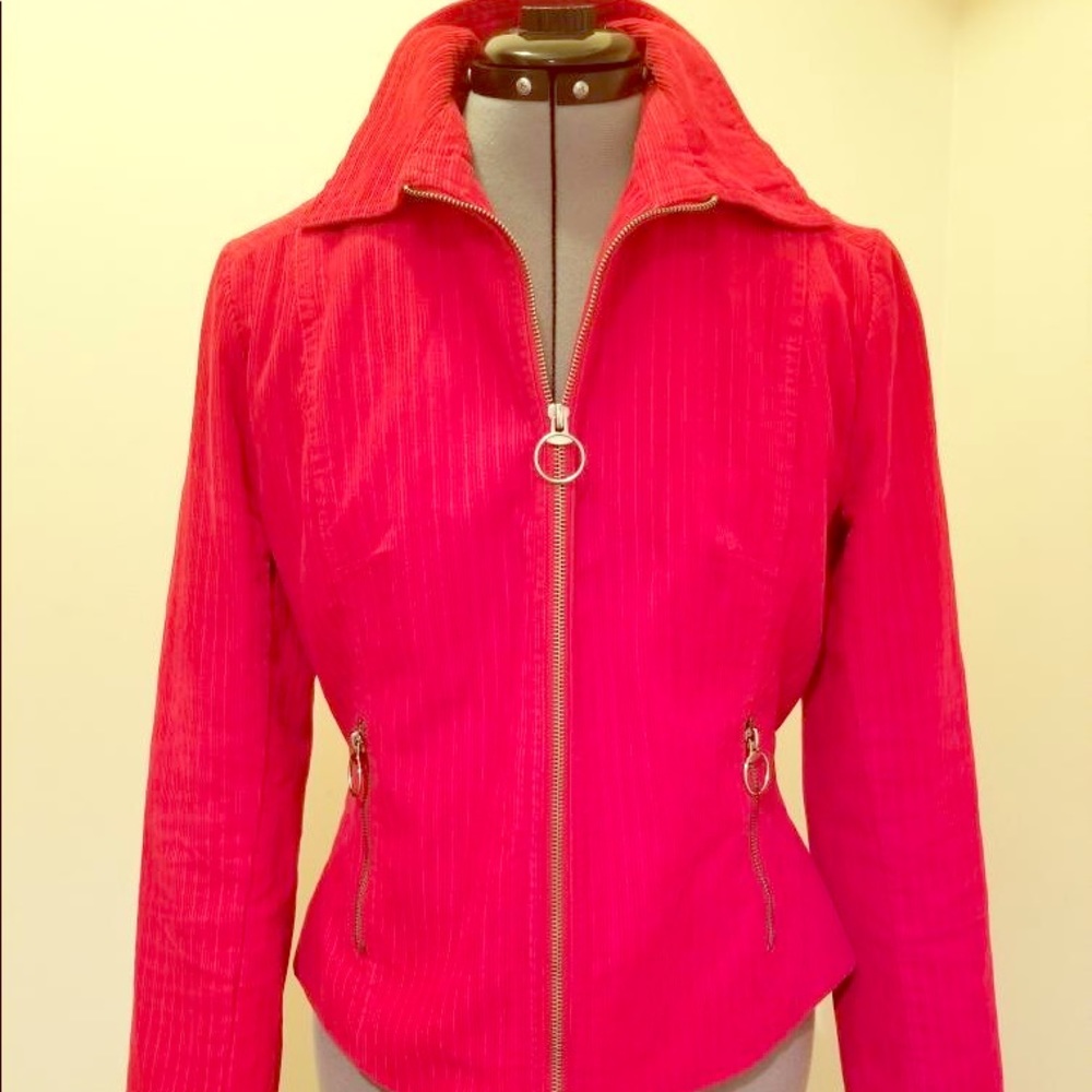 Red corduroy jacket size 10